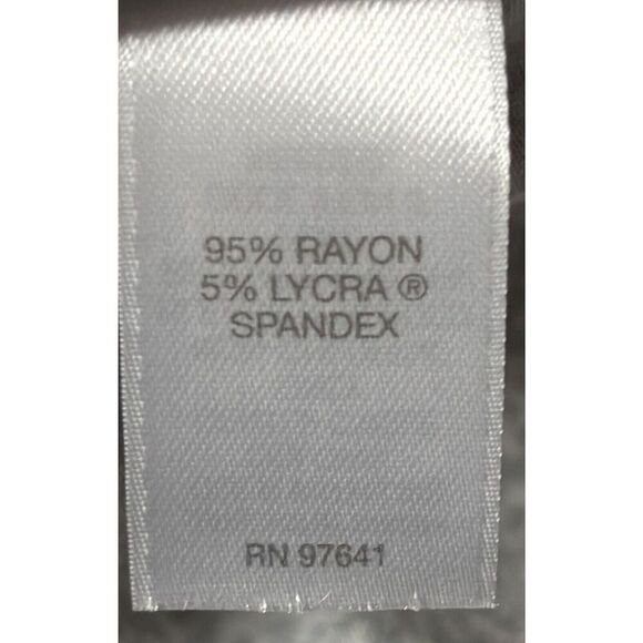 J Jill Top Wearever Size Large Black Floral Tie Back Long Sleeve Stretch Boxy - Picture 9 of 10